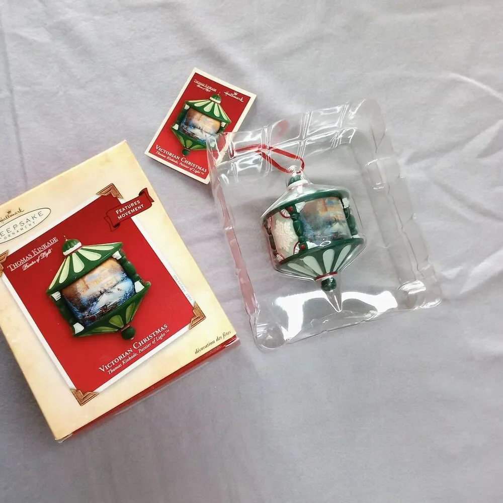 Hallmark Keepsake Ornament Vtg 2004 Thomas Kinkade Victorian Christmas w/ Box